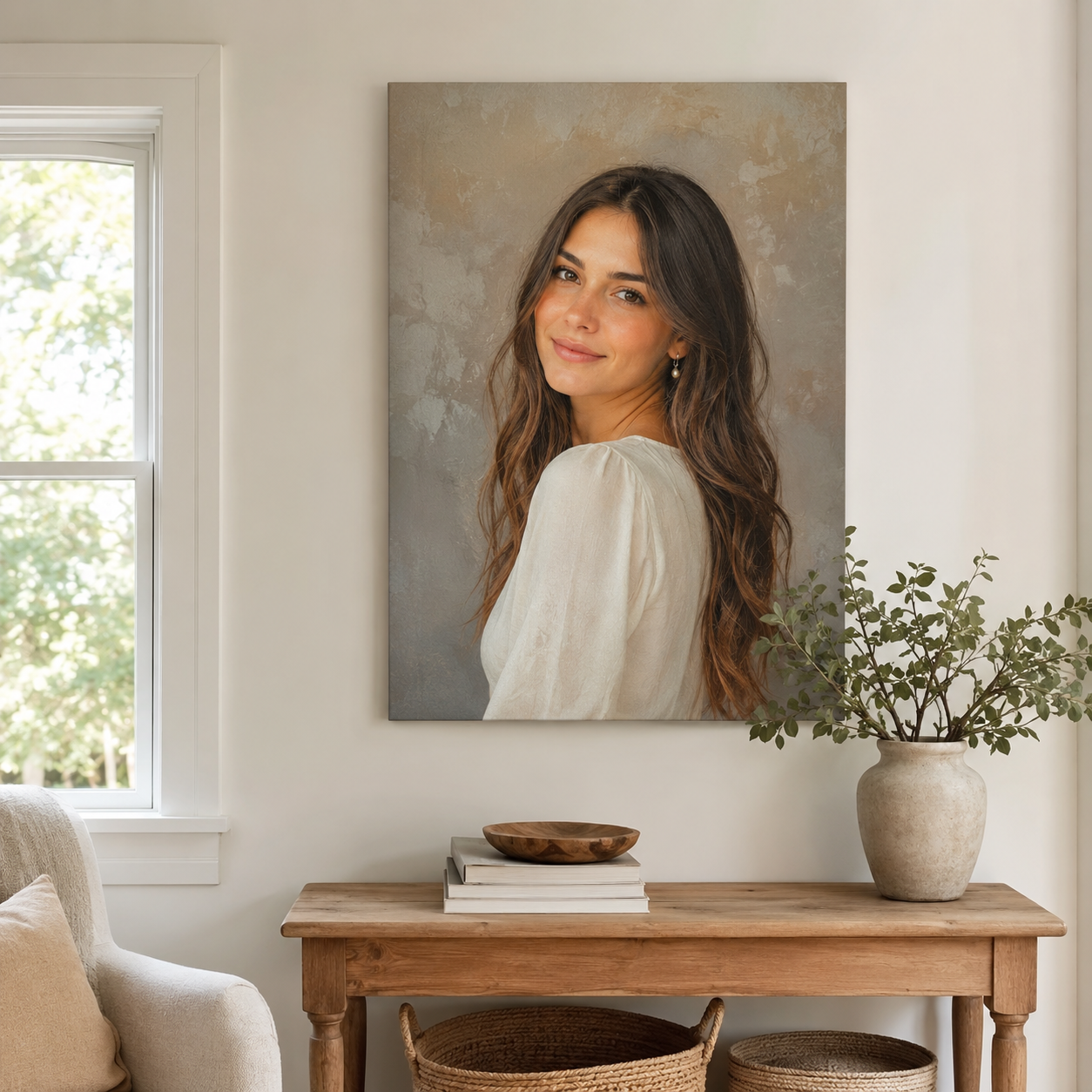 Custom Portrait Canvas | Personalized 12" × 16" Photo